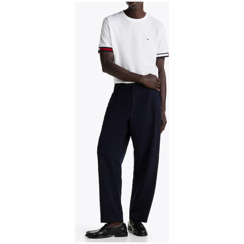 TOMMY HILFIGER Global stripe flag cuff tee